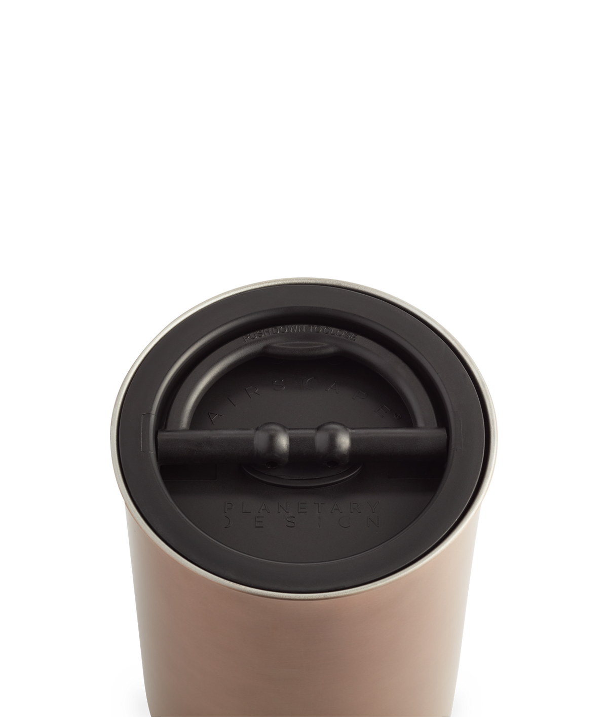 Peet's Coffee Copper airscape canister lid detail