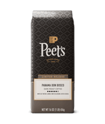 Peet's coffee bag with 'Panama Don Bosco' label on a white background