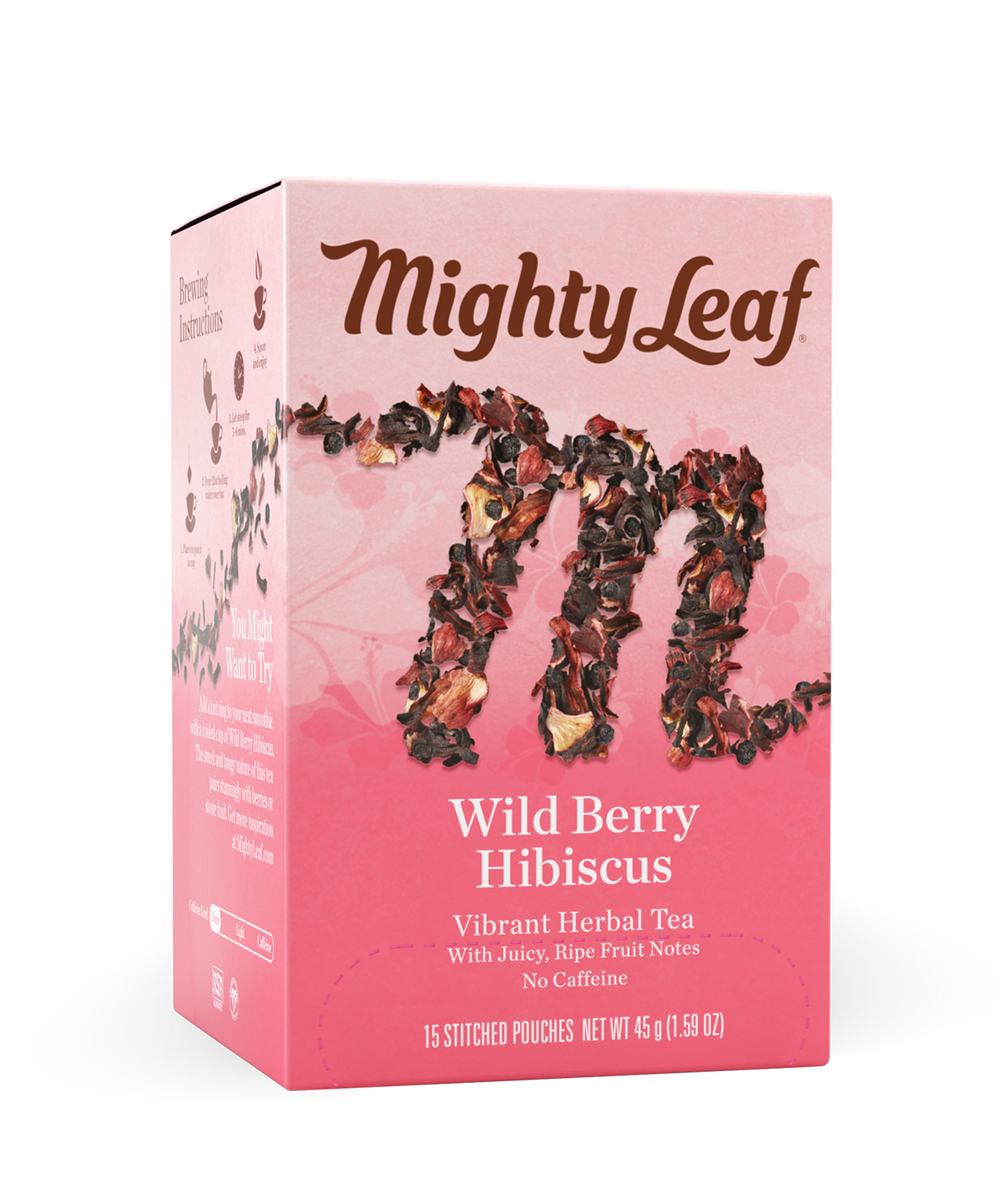 Mighty Leaf Wild berry hibiscus tea - 15 ct pouches