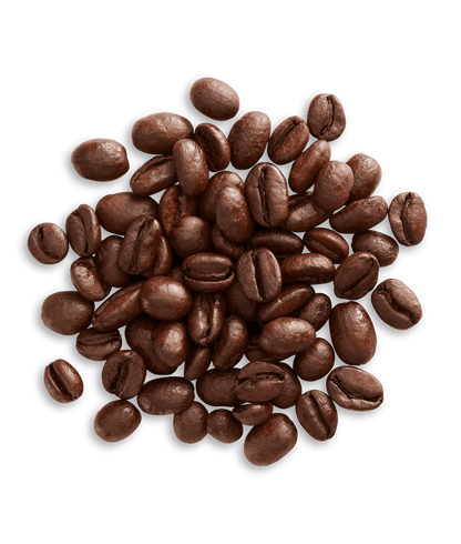 Peet's Ethiopian Super Natural Coffee beans shown up close with detail