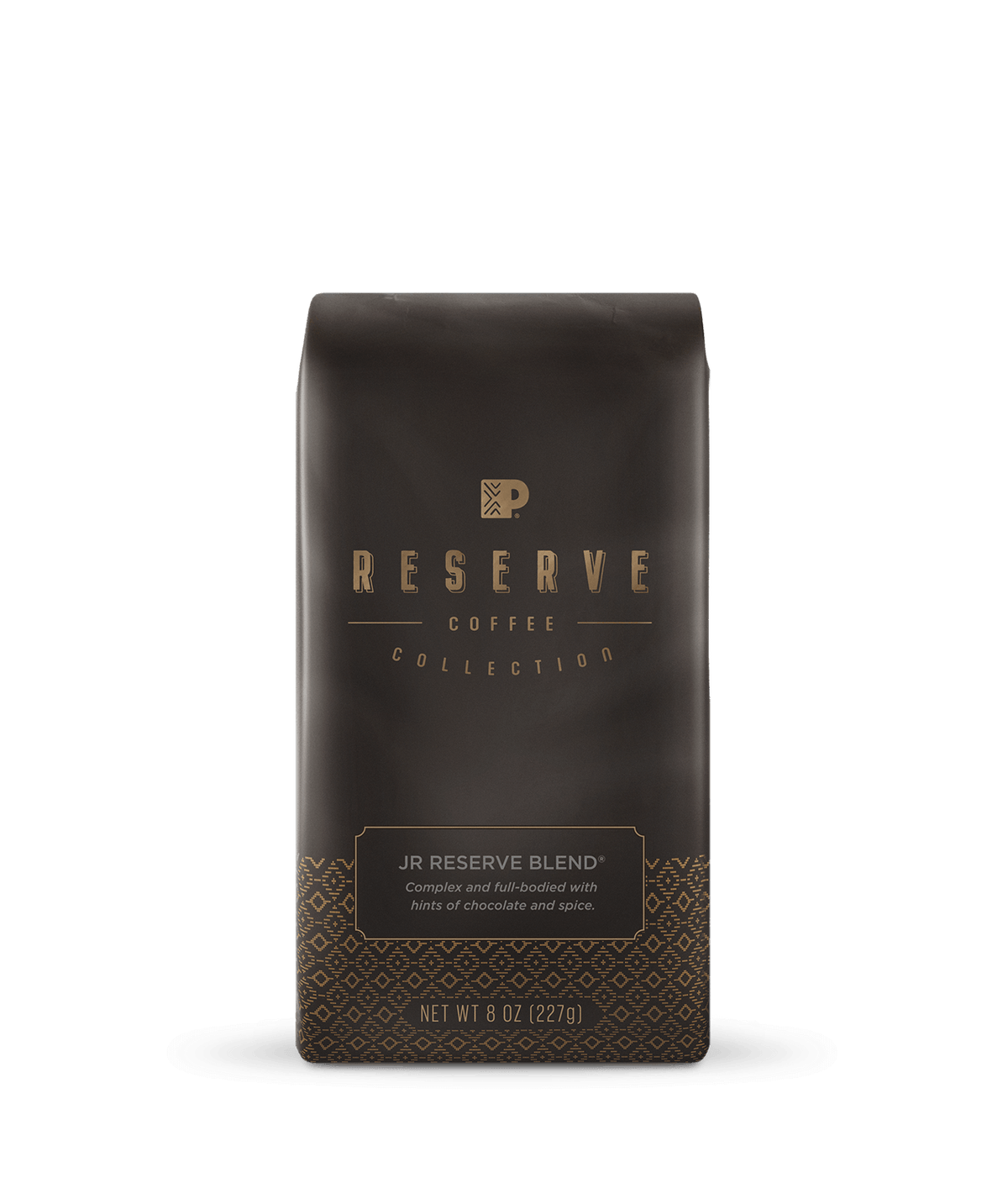 Peet's Reserve JR Reserve Blend Coffee beans in a brown 8 ounce bag